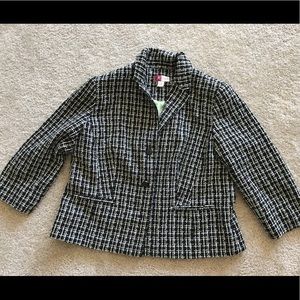 Black & Green Tweed Blazer